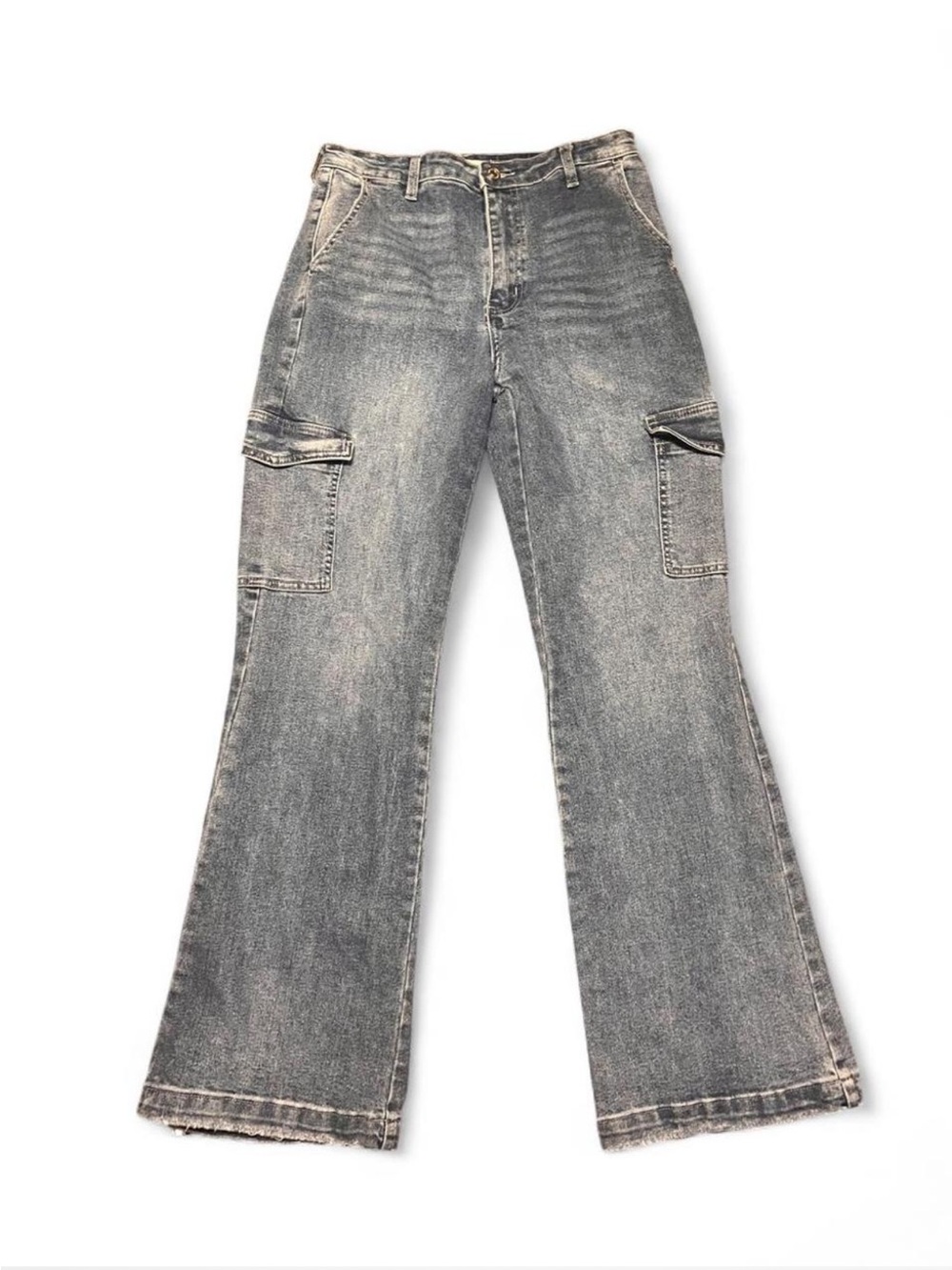 Kancan Relaxed Wide Leg Cargo Jeans